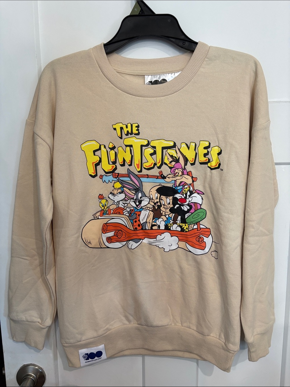 The Flintstones Graphic Crewneck Sweater - Beige